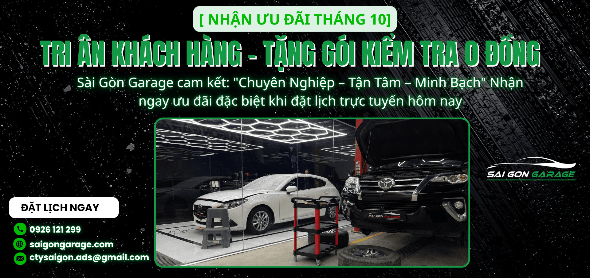 Sài Gòn Garage - Tri ấn khách hàng, tặng gói kiểm tra 0 đồng